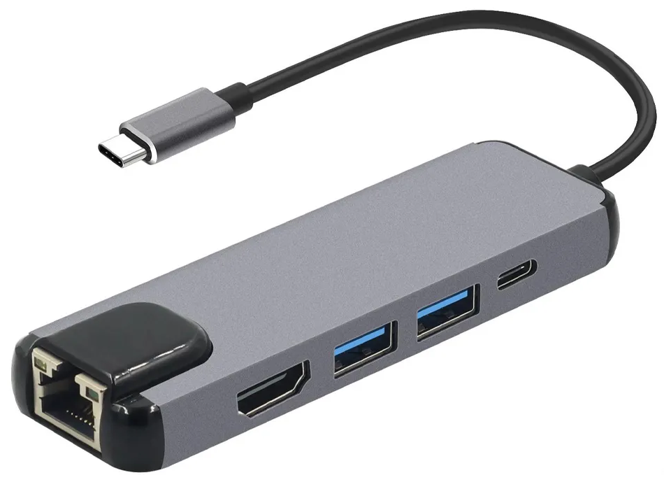 Хаб/Переходник/Концентратор USB Type C Hub + Ethernet 1000Mb адаптер сетевой 