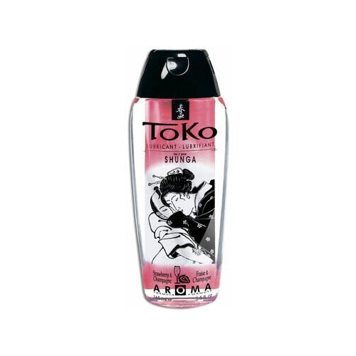 1040 Shunga Toko Aroma Sparkling Strawberry Wine, 165 мл. Лубрикант с нежным вкусом, шампанское и клубника