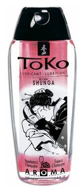 1040 Shunga Toko Aroma Sparkling Strawberry Wine, 165 мл. Лубрикант с нежным вкусом, шампанское и клубника