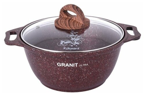 Кастрюля Kukmara Granit ultra, 2 л, granit red