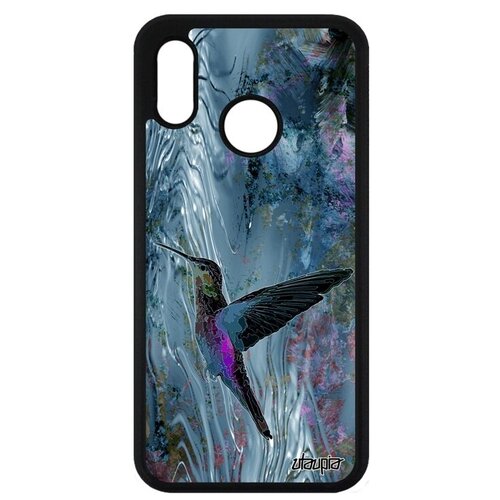 фото Модный чехол на мобильный // huawei p20 lite // "колибри" природа птенец, utaupia, серый металлик