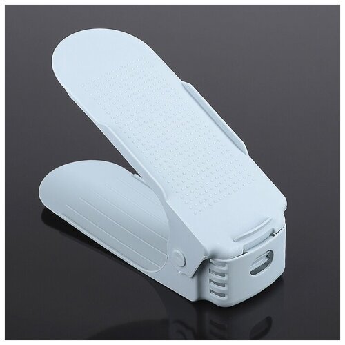 Подставка для хранения обуви КНР регулируемая 26х10х6 см цвет голубой 299₽