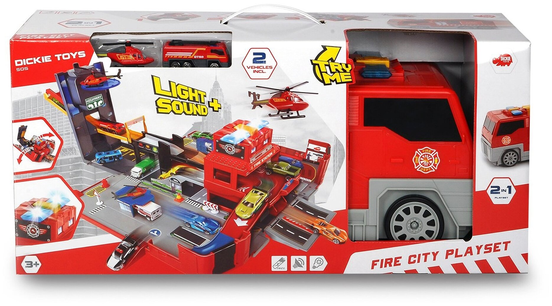 Трек Dickie Toys Складная пожарная машина (3719005) разноцветный