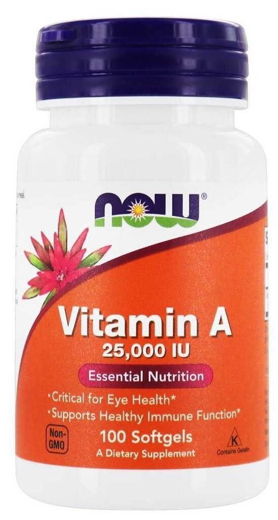 Капсулы NOW Vitamin А 25 000 МЕ