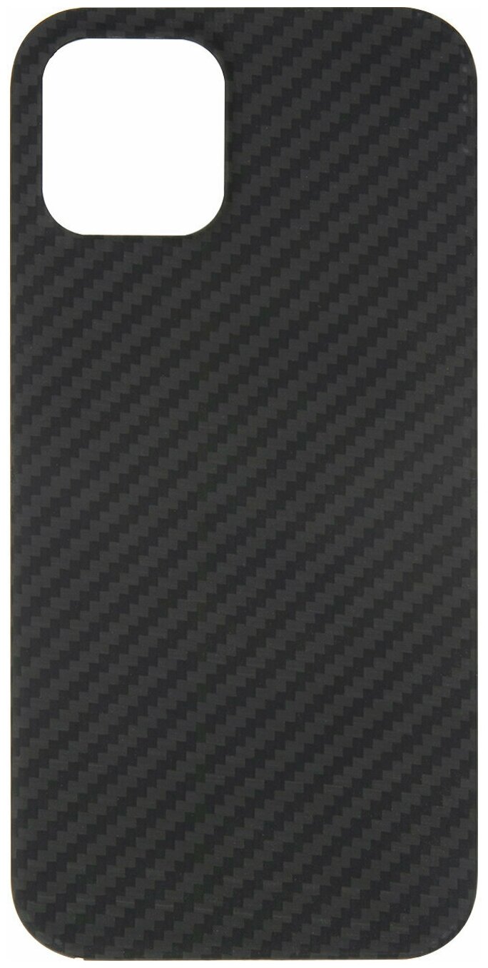 Чехол карбоновый для iPhone 12/12 Pro 6.1" карбон матовый серый