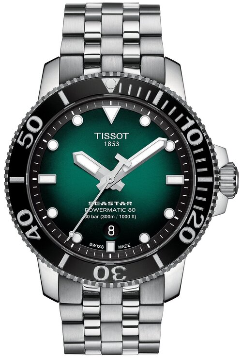 Наручные часы TISSOT T-Sport, серебряный, зеленый