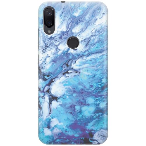фото Re:pa накладка transparent для xiaomi mi play с принтом "синий мрамор"