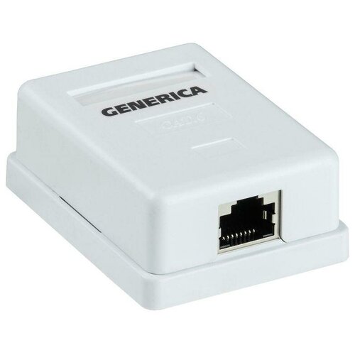 Розетка компьютерная 1-м ОП RJ45 кат.5E FTP GENERICA | код CS2-1C5EF-12-G | ITK (10шт. в упак.)