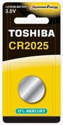 Батарейка литиевая Toshiba CR2025 Lithium BL1, 1 шт