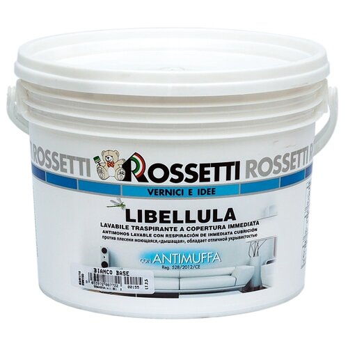 Rossetti Libellula Antimuffa Краска для стен (белая, матовая, база BB, 5 л)