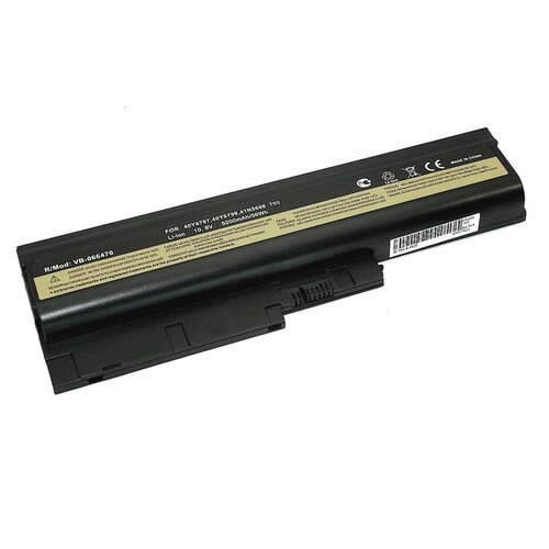 Аккумулятор (Батарея) для ноутбука Lenovo ThinkPad T60, T60p, T61 10.8V 5200mAh REPLACEMENT черная аккумуляторная батарея iqzip для ноутбука lenovo thinkpad x240 250 0c52861 68 5200mah oem черная