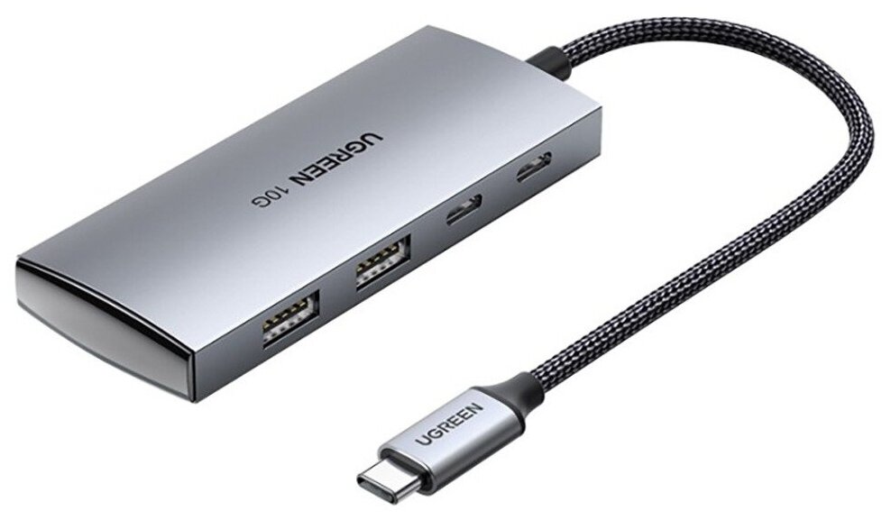 UGREEN. USB концентратор 4 в 1 (хаб) 2 х USB C 3.1 2 х USB A 3.1 (30758)