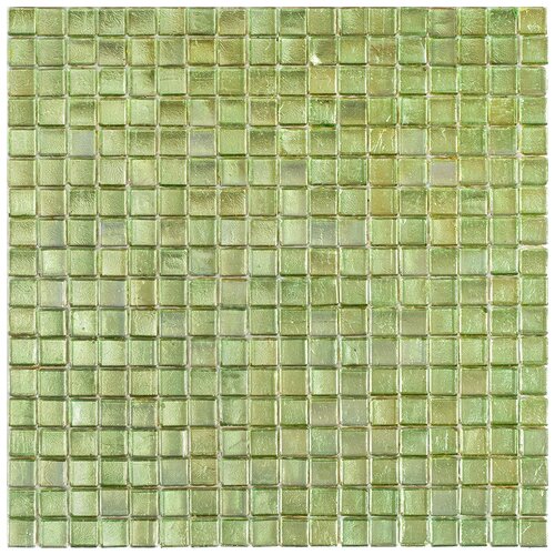 Мозаика одноцветная чип 15 стекло Alma B04 зеленый квадрат глянцевый