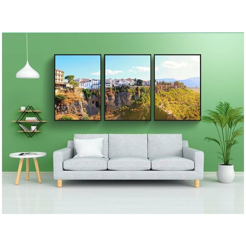 фото Набор модулных постеров для интерьера "ронда, испания, андалусия" 60x90 см. в тубусе, без рамки lotsprints