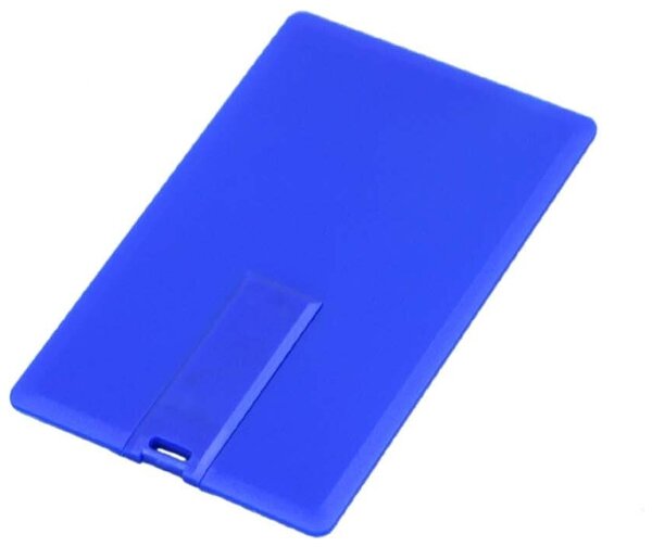 Флешка для нанесения логотипа в виде пластиковой карты (64 Гб / GB USB 2.0 Синий/Blue card1 supertalent CO-CD2 кредитная карточка)