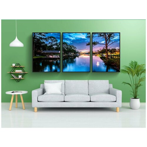 фото Набор модулных постеров для интерьера "аннотация, на якоре, красивая" 60x90 см. в тубусе, без рамки lotsprints