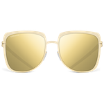 Титановые солнцезащитные очки GRESSO Bertha - квадратные / золотые - изображение