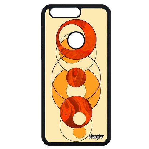 фото Защитный чехол на смартфон // honor 8 // "круги" узор кольца, utaupia, оранжевый