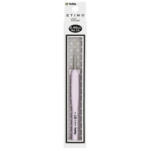Крючок для вязания с ручкой ETIMO Rose 0,4мм, Tulip, TEL-16e tulip крючок для вязания с ручкой etimo rose арт tel 12e 0 6мм сталь пластик