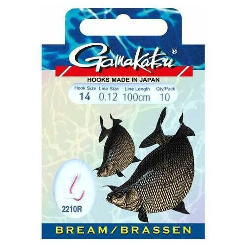 Крючок Gamakatsu Hook BKD-2210R Bream 100 cm №06 d0.16