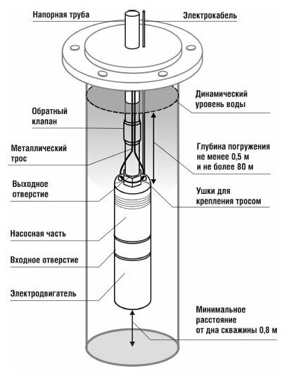 Скважинный насос Belamos TF-150 (диаметр 98мм кабель 80м)