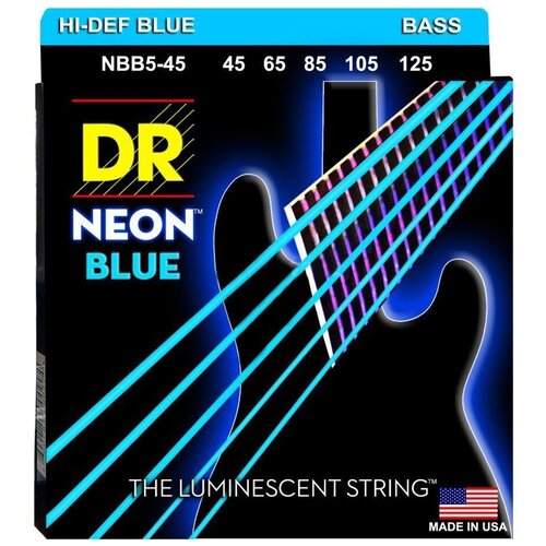 Струны для 5 ти струнной бас гитары DR String NBB5-45