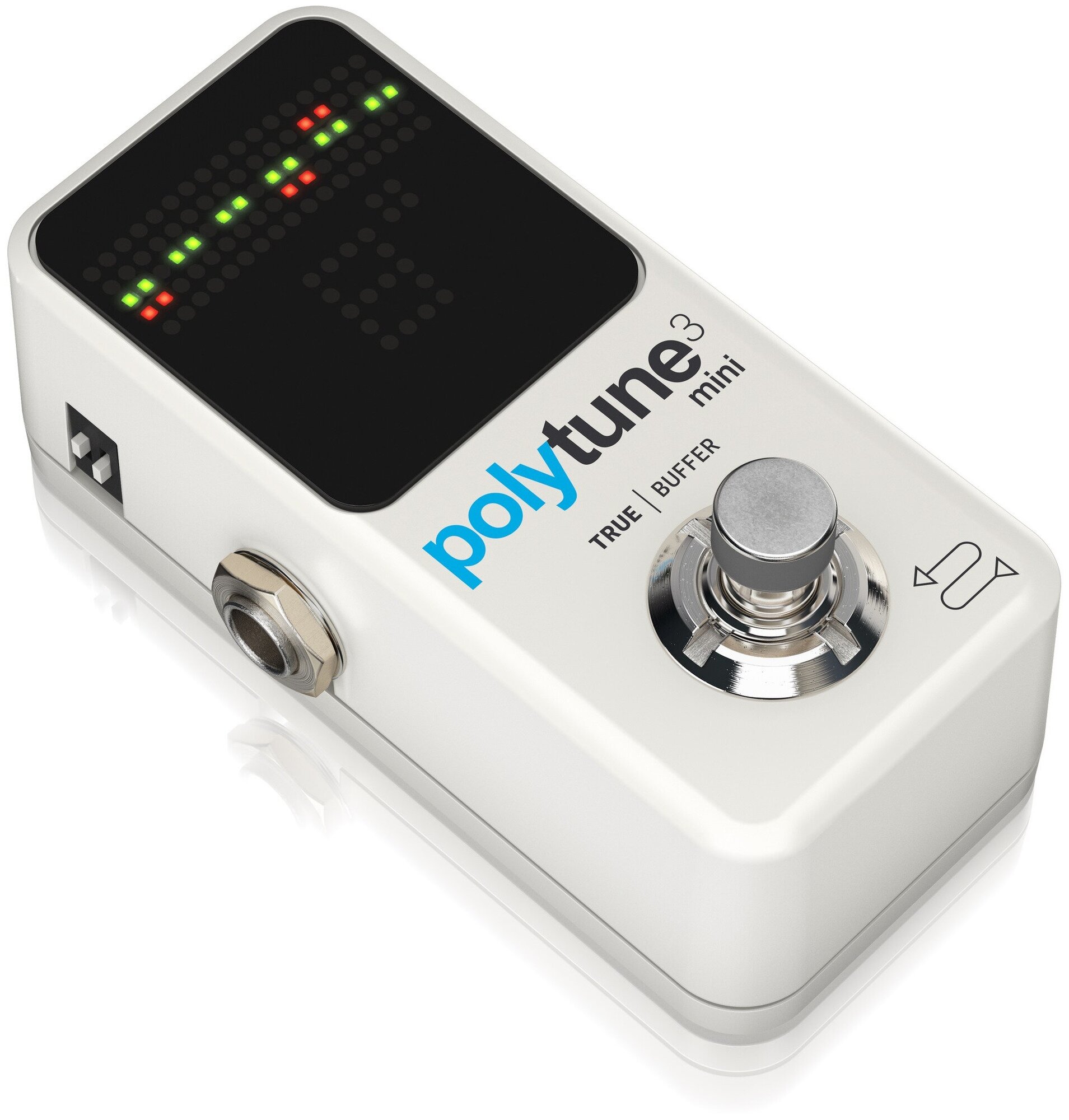 Хроматический тюнер TC ELECTRONIC POLYTUNE 3 MINI с полифоническим режимом и отключаемым буфером