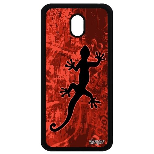 фото Противоударный чехол на смартфон // galaxy j3 2017 // "саламандра" змей василиск, utaupia, бордовый