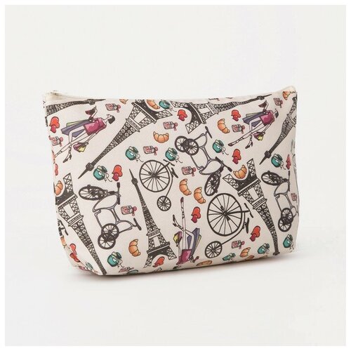 фото Косметичка на молнии, цвет белый art-p