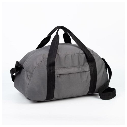 фото Сумка спортивная на молнии без подкладки наружный карман цвет серый нет бренда