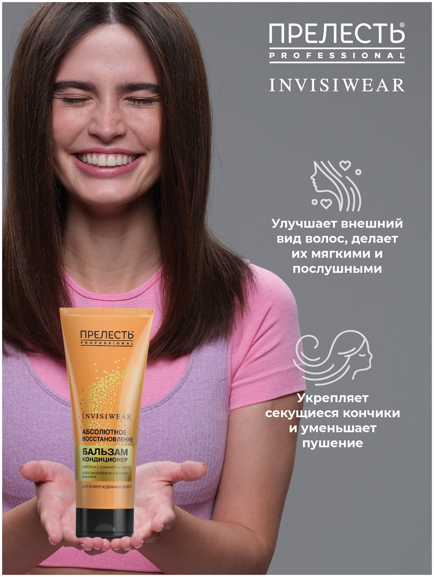 Бальзам для волос Прелесть Professional Invisiwear Absolute nutri-repair 250мл - фото №9