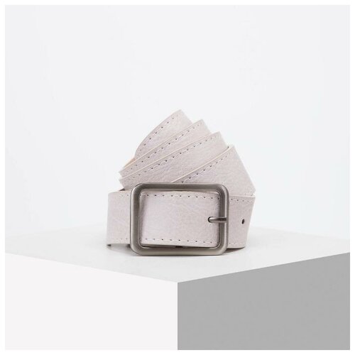 фото Ремень женский, ширина 3,2 см, винт, пряжка металл, цвет светло-серый mikimarket