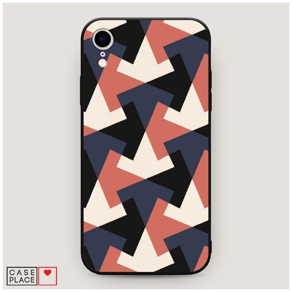 Матовый силиконовый чехол "Наложение" на Apple iPhone XR (10R) / Айфон Икс Р