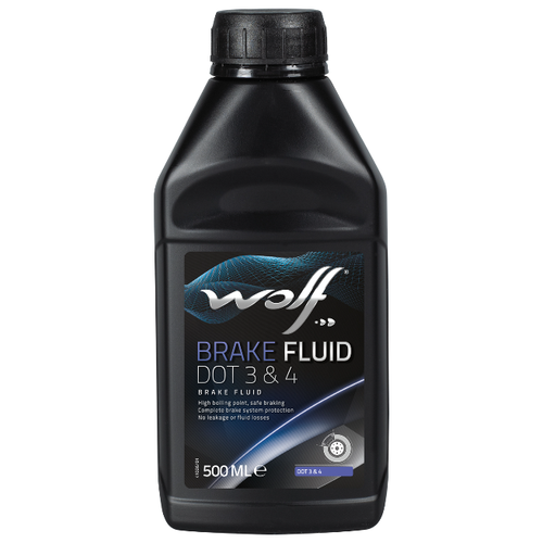 Жидкость Тормозная Brake Fluid Dot 3&4 500ml Wolf арт. 8307706