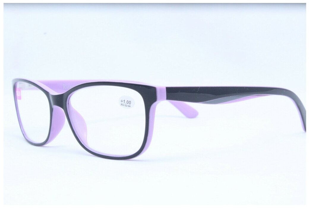 Готовые очки для зрения со стеклянными линзами (фиолетовые)