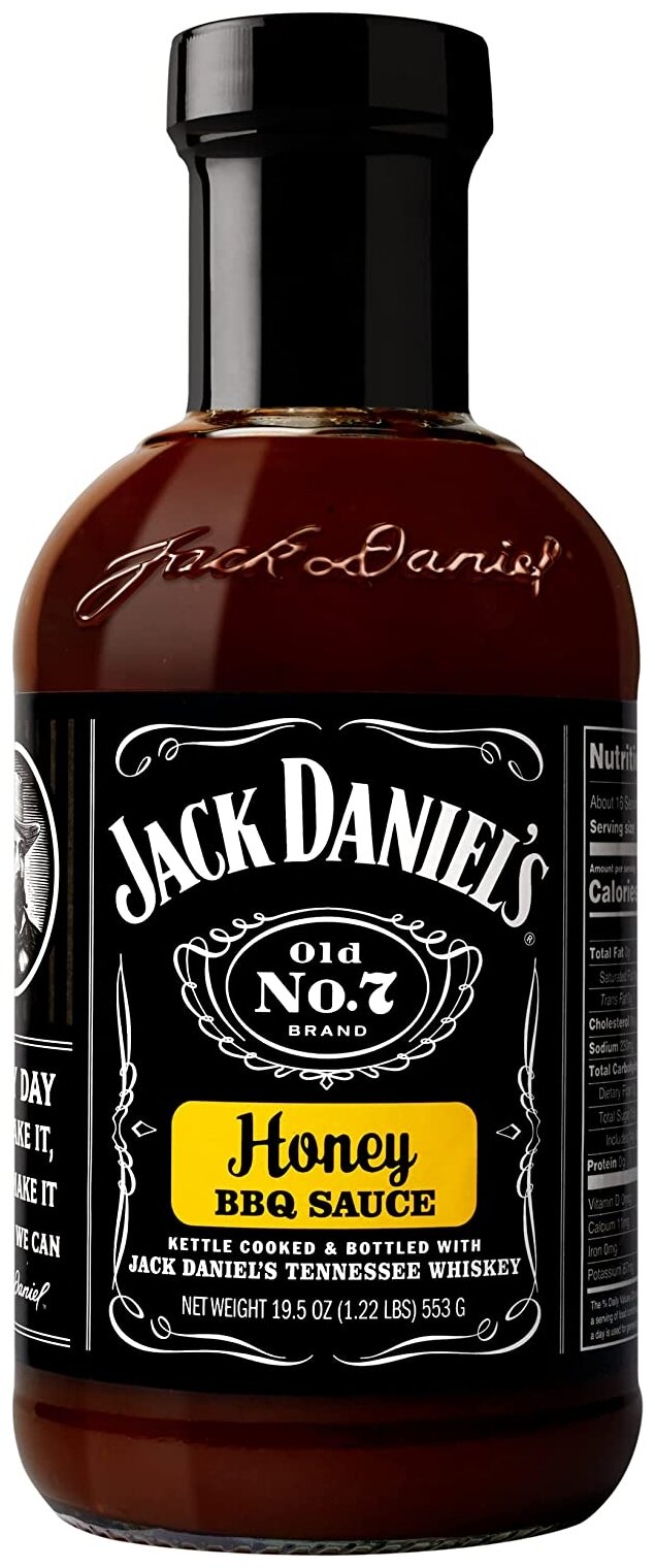 Соус "Jack Daniel's Honey BBQ Sauce" (медовый соус для барбекю), 1шт