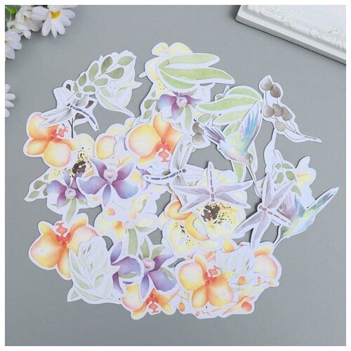 фото Набор высечек "sunny orchid" 49 шт fabrika decoru