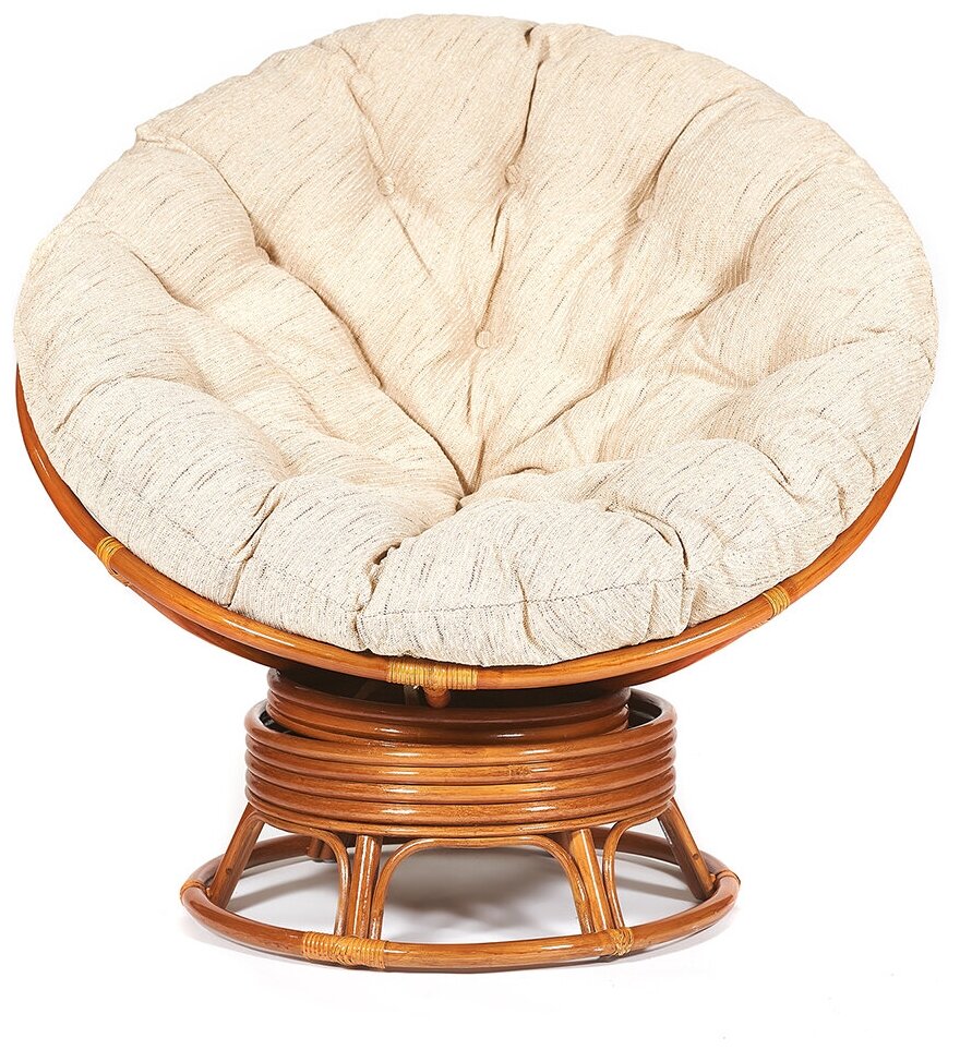 Кресло-качалка "PAPASAN" w 23/01 B / с подушкой /Cognac (коньяк), ткань Старт - фотография № 6