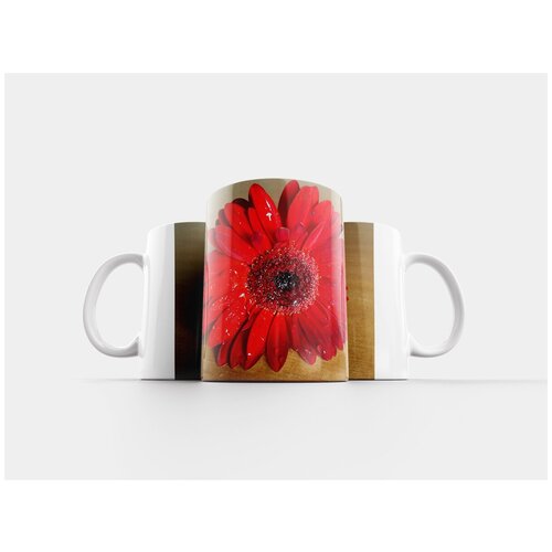 фото Кружка "цветок, гербера, красный" 320 мл lotsprints