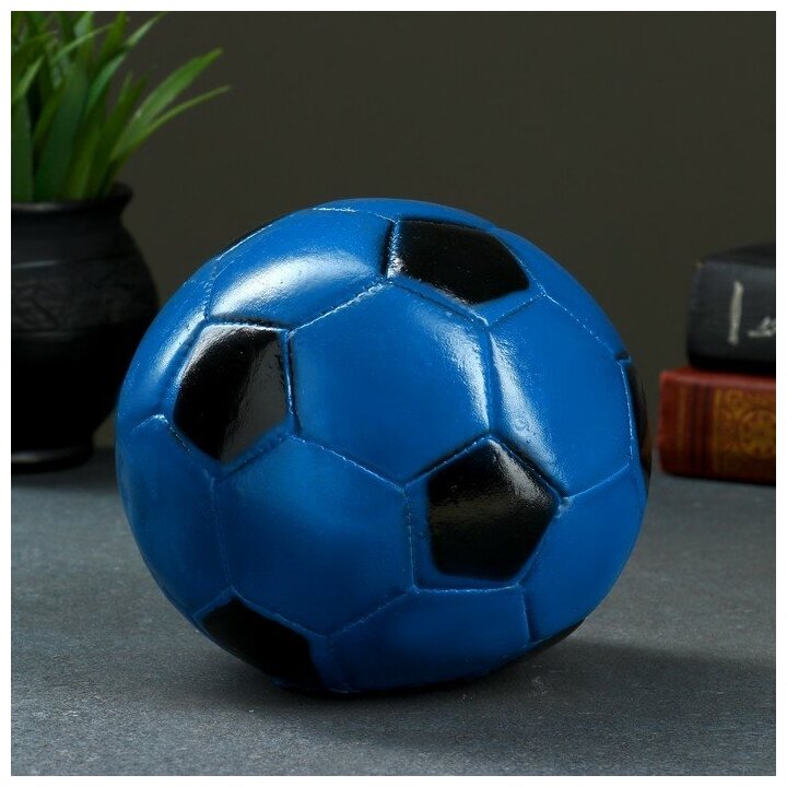Копилка "Мяч" 15х15х12см сине-черный 2224129
