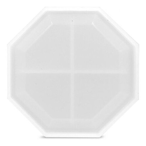 Силиконовый молд Epoxy Master для эпоксидной смолы подстаканник тарелка - восьмиугольник, 11x11 см силиконовый молд epoxy master подстаканник мандала диаметр 12 см