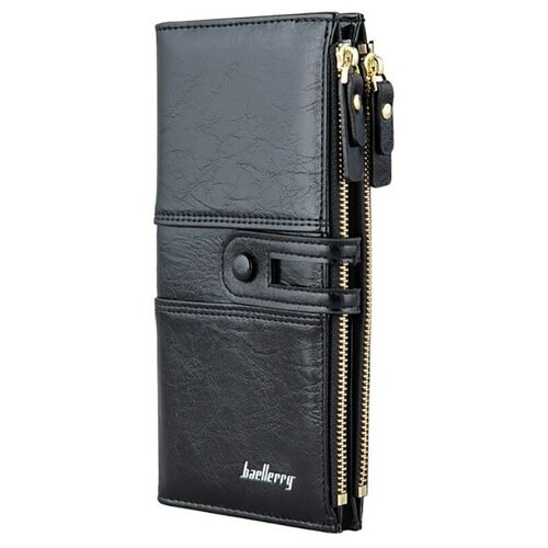 фото Женское портмоне (кошелёк) baellerry classic fashion с кнопкой на молнии, чёрное
