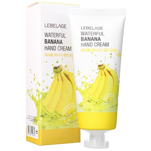 Lebelage Waterful Banana Hand Cream Крем для рук с экстрактом банана, 100 мл крем для рук lebelage крем для рук с клубникой увлажняющий waterful strawberry hand cream