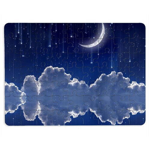 Пазлы CoolPodarok Ночное небо Месяц 13х18см 63 эл. магнитный