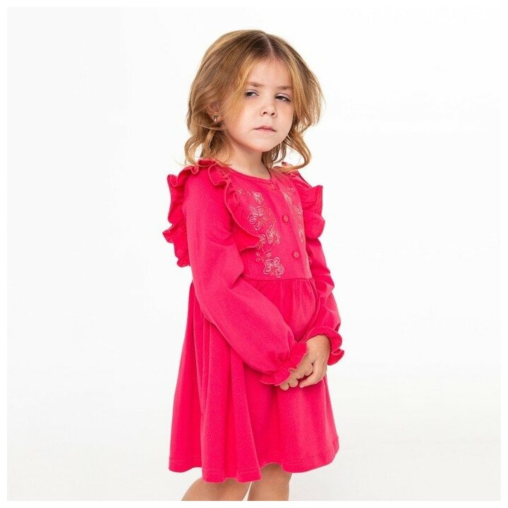 Luneva Платье для девочки, цвет малиновый, рост 134 см