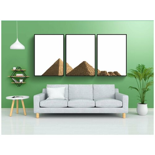 фото Набор модулных постеров для интерьера "пирамиды, египет, строительство" 60x90 см. в тубусе, без рамки lotsprints