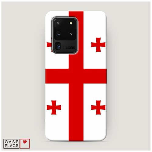 фото Чехол пластиковый samsung galaxy s20 ultra флаг грузии case place