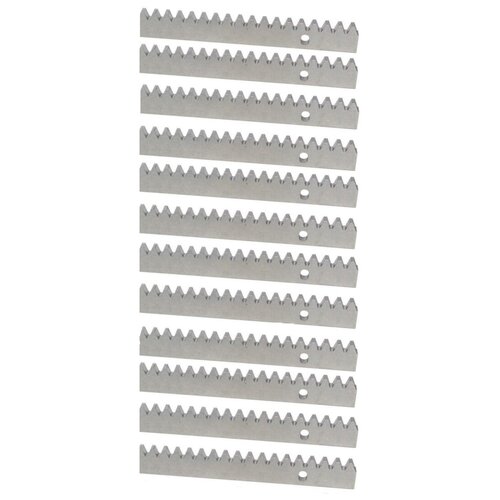 стальная зубчатая рейка для откатных ворот kv 10мм длина 1 метр Зубчатая рейка для откатных ворот KR-8, M4 30х8х1000 мм, с крепёжным комплектом, 12 шт