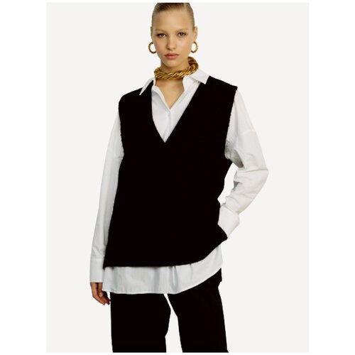 фото Жилет удлиненный - черный - onesize joosteam