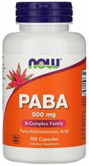 Капсулы NOW PABA, 150 г, 500 мг, 100 шт.